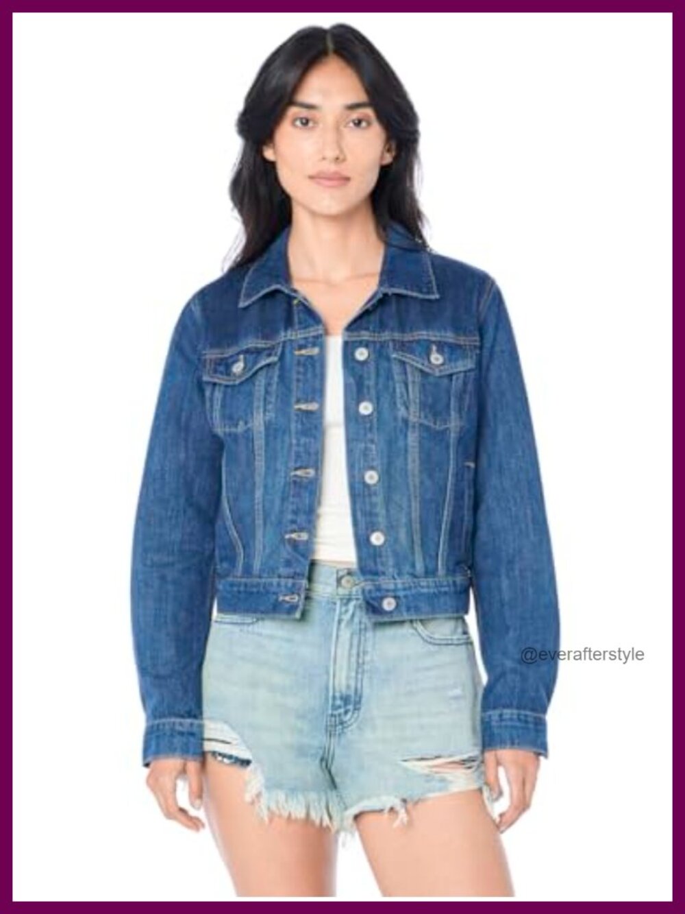 Lucky Brand Tomboy Trucker Jean Jacket Button Up Denim Jacket